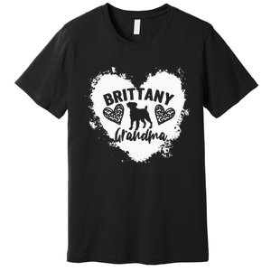 Brittany Grandma Brittany Spaniel Grandma Brittany Lover Premium T-Shirt