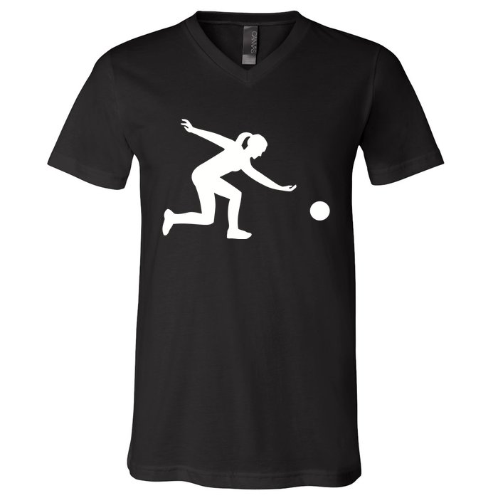 Bowling Gift V-Neck T-Shirt