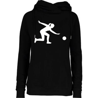 Bowling Gift Womens Funnel Neck Pullover Hood