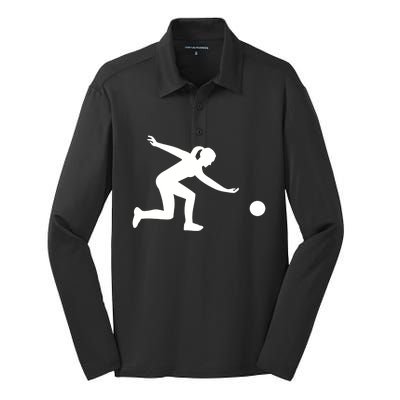 Bowling Gift Silk Touch Performance Long Sleeve Polo