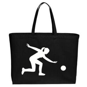 Bowling Gift Cotton Canvas Jumbo Tote