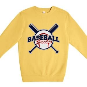 Baseball Grandma Baseball Premium Crewneck Sweatshirt