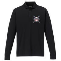 Baseball Grandma Baseball Performance Long Sleeve Polo