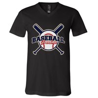 Baseball Grandma Baseball V-Neck T-Shirt