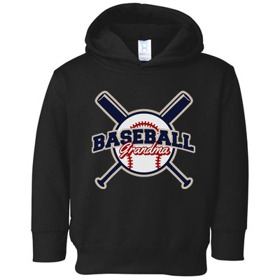 Baseball Grandma Baseball Toddler Hoodie