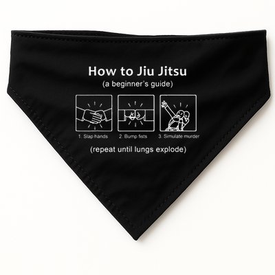 BJJ Gifts Beginner Jiu Jitsu Guide Funny Brazilian Jiu Jitsu USA-Made Doggie Bandana
