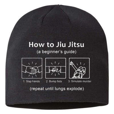 BJJ Gifts Beginner Jiu Jitsu Guide Funny Brazilian Jiu Jitsu Sustainable Beanie