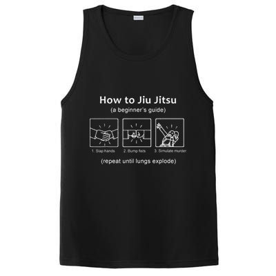 BJJ Gifts Beginner Jiu Jitsu Guide Funny Brazilian Jiu Jitsu PosiCharge Competitor Tank