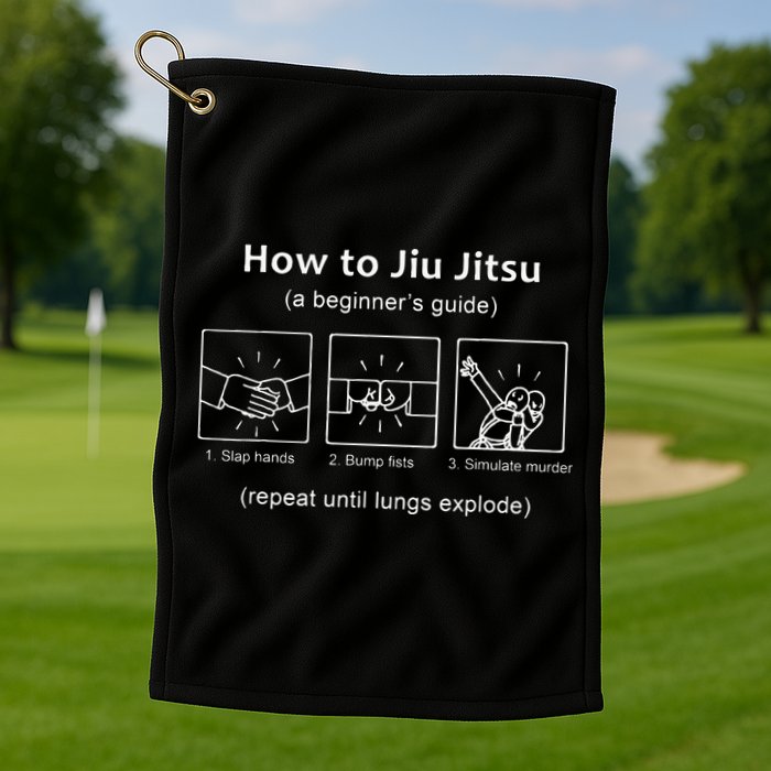 BJJ Gifts Beginner Jiu Jitsu Guide Funny Brazilian Jiu Jitsu Golf Towel