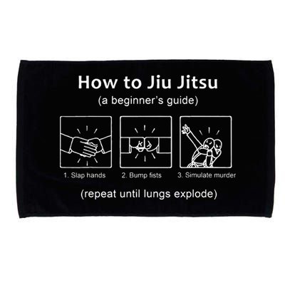 BJJ Gifts Beginner Jiu Jitsu Guide Funny Brazilian Jiu Jitsu Microfiber Hand Towel