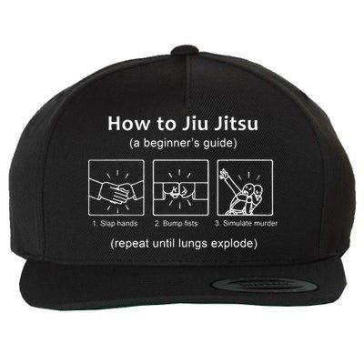 BJJ Gifts Beginner Jiu Jitsu Guide Funny Brazilian Jiu Jitsu Wool Snapback Cap