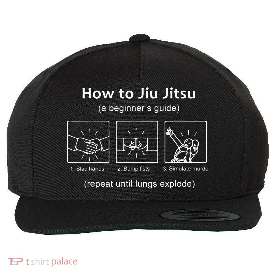 BJJ Gifts Beginner Jiu Jitsu Guide Funny Brazilian Jiu Jitsu Wool Snapback Cap
