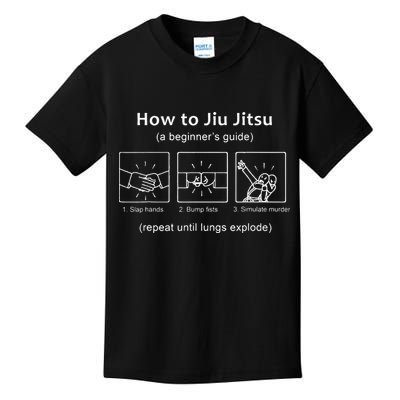 BJJ Gifts Beginner Jiu Jitsu Guide Funny Brazilian Jiu Jitsu Kids T-Shirt