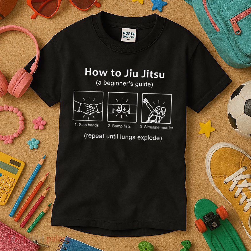 BJJ Gifts Beginner Jiu Jitsu Guide Funny Brazilian Jiu Jitsu Kids T-Shirt