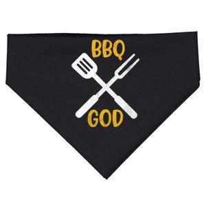 Bbq God Barbecue Father's Day Idea Gift USA-Made Doggie Bandana