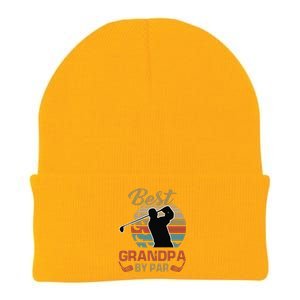 Best Grandpa By Par Golfing Gift For Father Day Knit Cap Winter Beanie