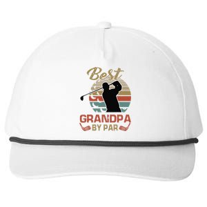 Best Grandpa By Par Golfing Gift For Father Day Snapback Five-Panel Rope Hat