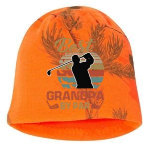 Best Grandpa By Par Golfing Gift For Father Day Kati - Camo Knit Beanie