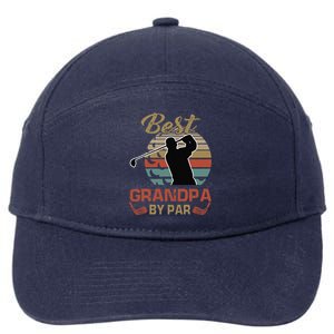 Best Grandpa By Par Golfing Gift For Father Day 7-Panel Snapback Hat