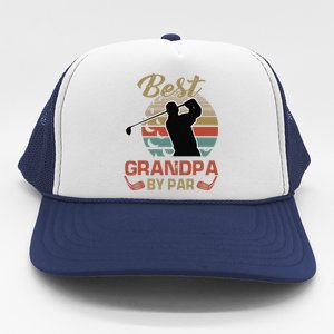 Best Grandpa By Par Golfing Gift For Father Day Trucker Hat