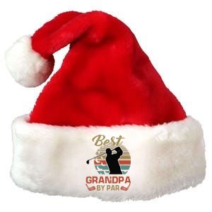 Best Grandpa By Par Golfing Gift For Father Day Premium Christmas Santa Hat