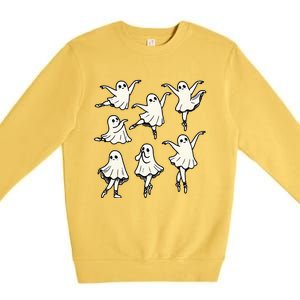 Ballet Ghost Ballet Dancer Spooky Dance Teacher Halloween Premium Crewneck Sweatshirt