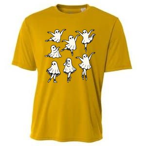 Ballet Ghost Ballet Dancer Spooky Dance Teacher Halloween Cooling Performance Crew T-Shirt