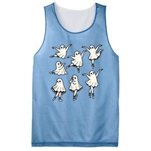 Ballet Ghost Ballet Dancer Spooky Dance Teacher Halloween Mesh Reversible Basketball Jersey Tank