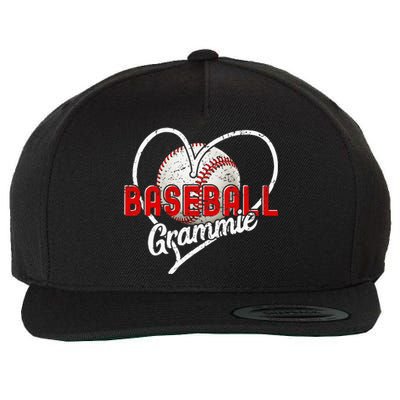 Baseball Grammie Baseball Love Baseball Player Wool Snapback Cap