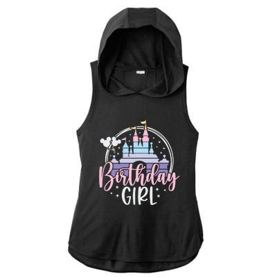 Birthday Girl Birthday Party Magic Castle Ladies PosiCharge Tri-Blend Wicking Draft Hoodie Tank