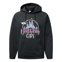 Birthday Girl Birthday Party Magic Castle Performance Fleece Hoodie