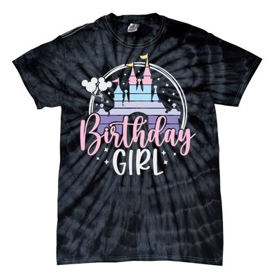 Birthday Girl Birthday Party Magic Castle Tie-Dye T-Shirt