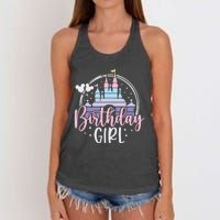 Birthday Girl Birthday Party Magic Castle Women's Knotted Racerback Tank