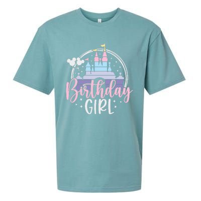 Birthday Girl Birthday Party Magic Castle Sueded Cloud Jersey T-Shirt