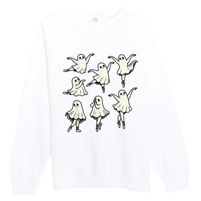 Ballet Ghost Ballet Dancer Spooky Dance Premium Crewneck Sweatshirt