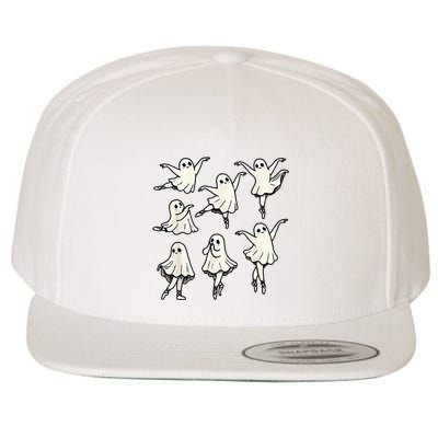 Ballet Ghost Ballet Dancer Spooky Dance Wool Snapback Cap