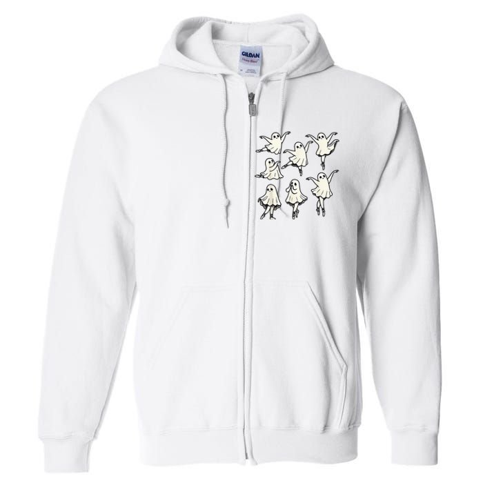 Ballet Ghost Ballet Dancer Spooky Dance Full Zip Hoodie