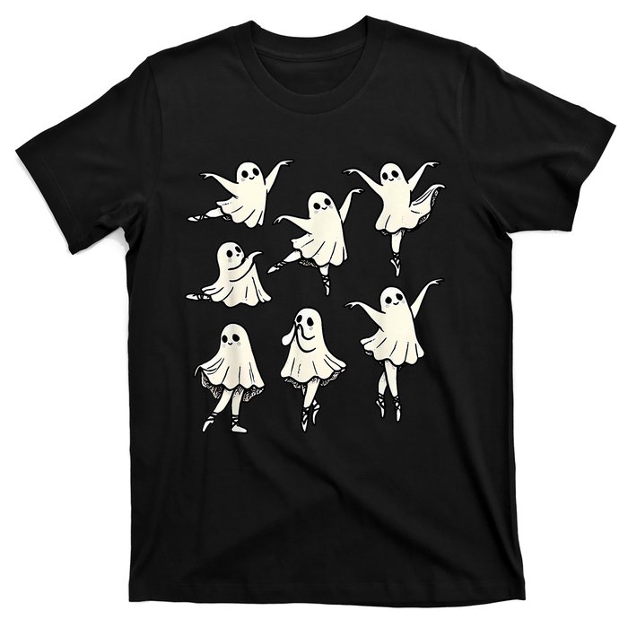 Ballet Ghost Ballet Dancer Spooky Dance Teacher Halloween T-Shirt