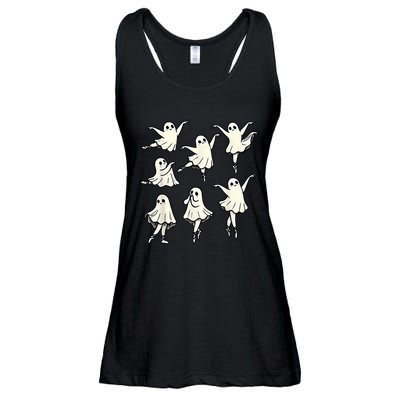 Ballet Ghost Ballet Dancer Spooky Dance Teacher Halloween Ladies Essential Flowy Tank