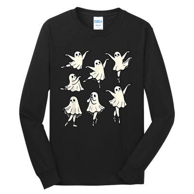 Ballet Ghost Ballet Dancer Spooky Dance Teacher Halloween Tall Long Sleeve T-Shirt