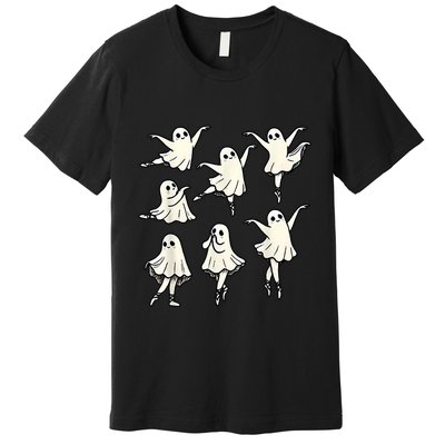 Ballet Ghost Ballet Dancer Spooky Dance Teacher Halloween Premium T-Shirt