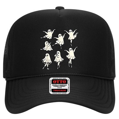 Ballet Ghost Ballet Dancer Spooky Dance Teacher Halloween Trucker Hat