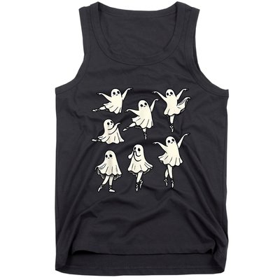 Ballet Ghost Ballet Dancer Spooky Dance Teacher Halloween Tank Top