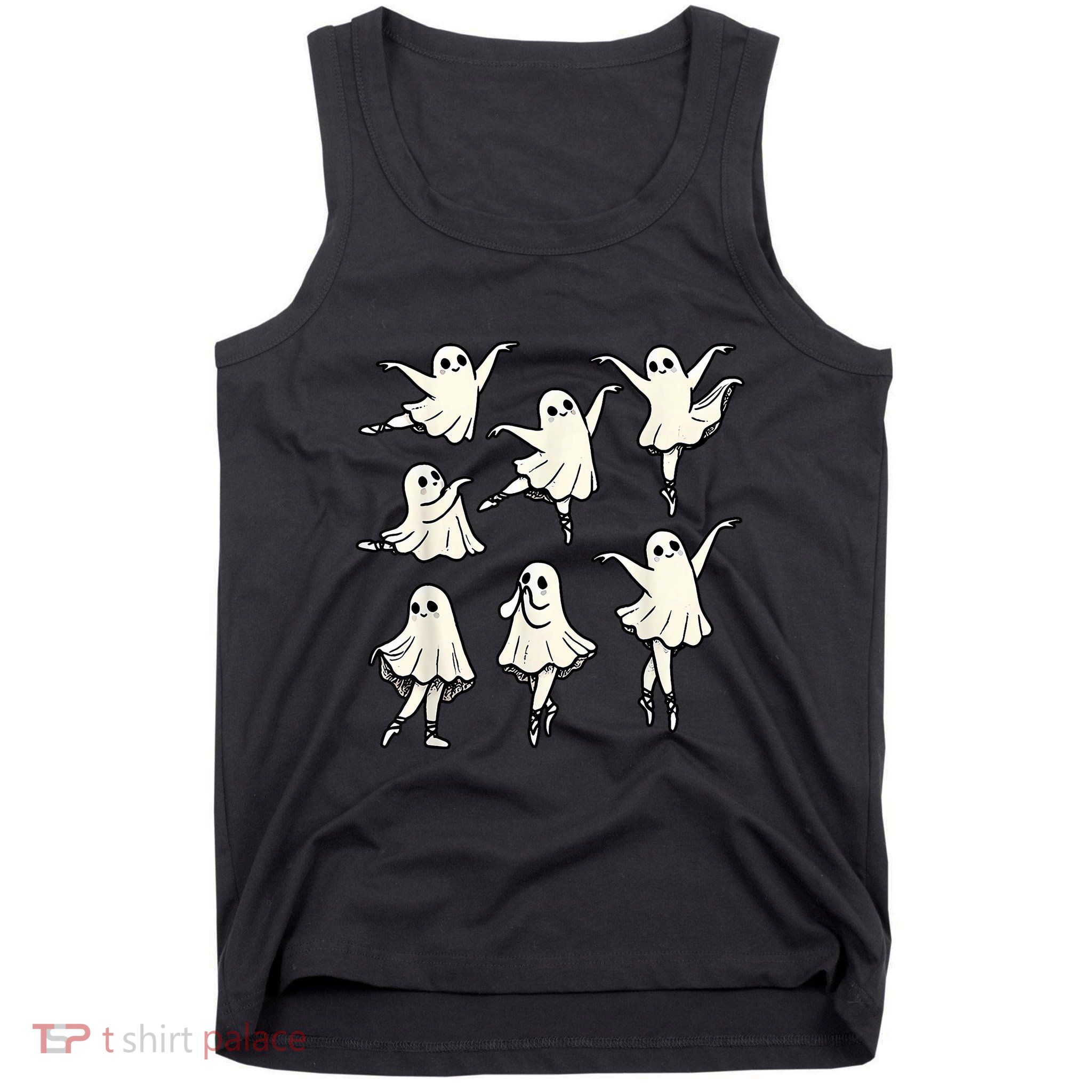 Ballet Ghost Ballet Dancer Spooky Dance Teacher Halloween Tank Top
