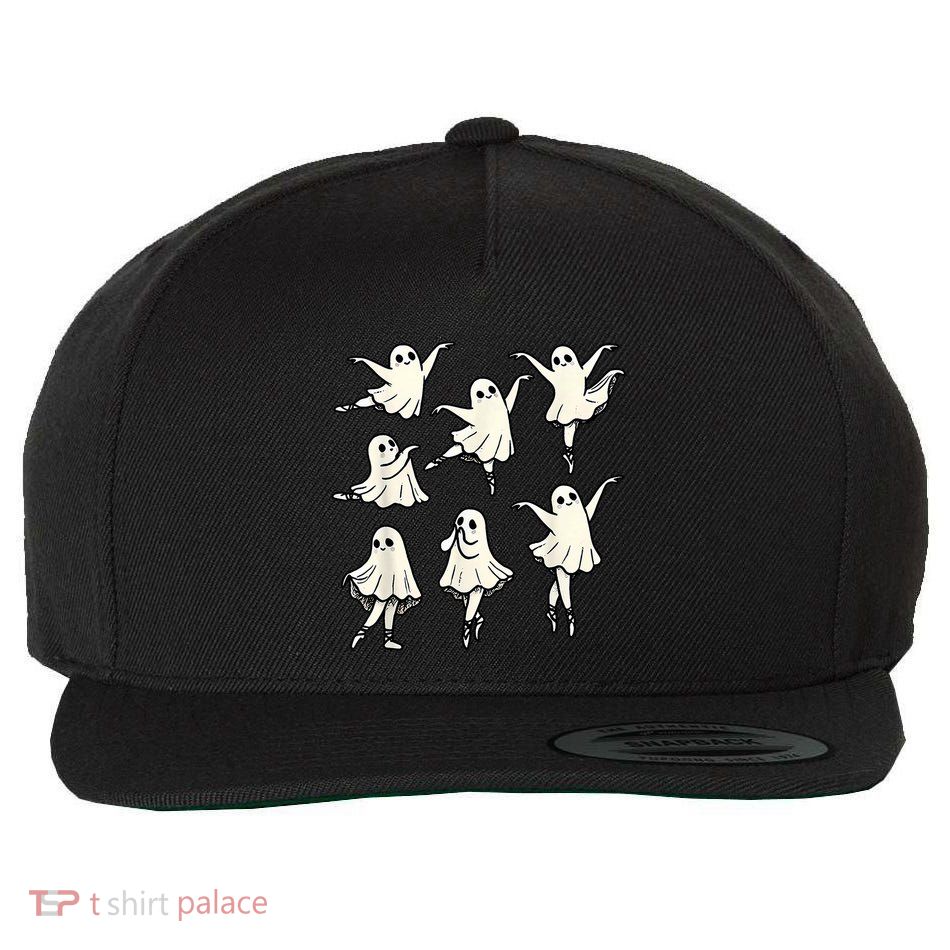 Ballet Ghost Ballet Dancer Spooky Dance Teacher Halloween Wool Snapback Cap