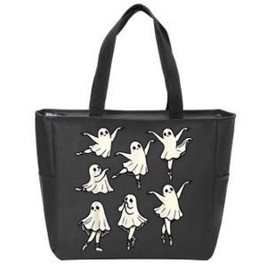 Ballet Ghost Ballet Dancer Spooky Dance Teacher Halloween Zip Tote Bag