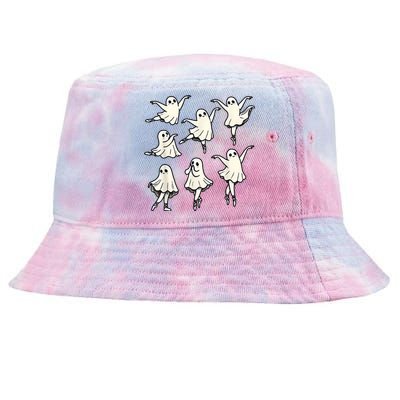 Ballet Ghost Ballet Dancer Spooky Dance Teacher Halloween Tie-Dyed Bucket Hat