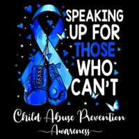 Boxing Gloves Blue Ribbon Child Abuse Prevention Awareness Tall T-Shirt