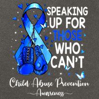Boxing Gloves Blue Ribbon Child Abuse Prevention Awareness Cotton Canvas Backpack