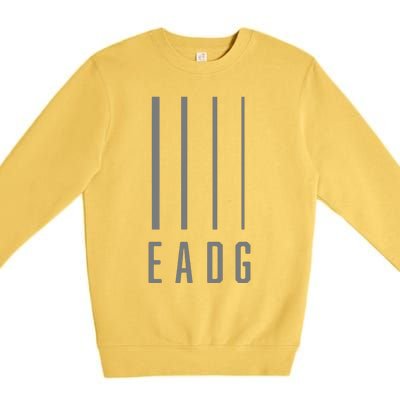 Bass Guitarist Bass Player Gift EADG 4 String Premium Crewneck Sweatshirt